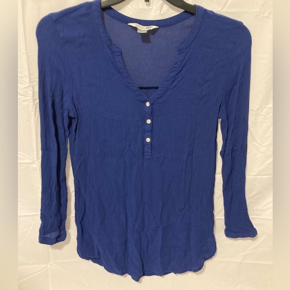 Old navy tunic Vneck buttons long sleeved blouse size medium - Picture 1 of 9